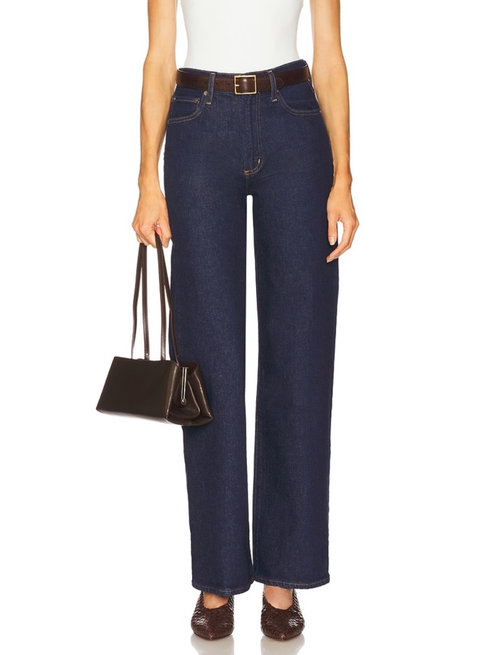 Agolde Harper Mid Rise Relaxed Straight Jeans in Reissue